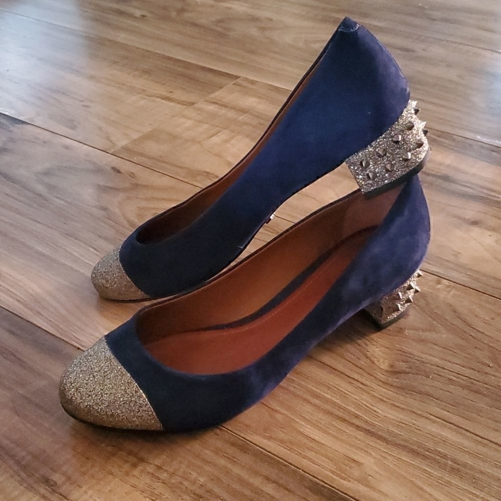 Schutz | Studded Heel Leather Loafer
